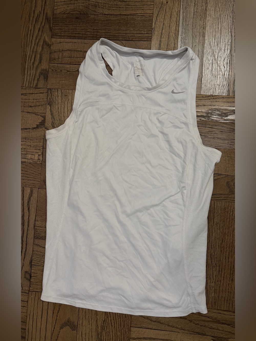 Nike White Racerback Performance Tank